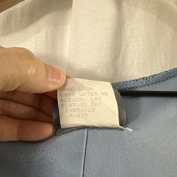 Rabbit Rabbit Rabbit Blue Arsty Babydoll Flutter Sleeve Top Womens Size 20W Y2K - Picture 9 of 10